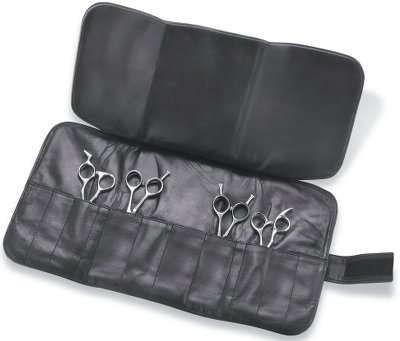 Kasho 10 Shear Roll Up Case - Leather
