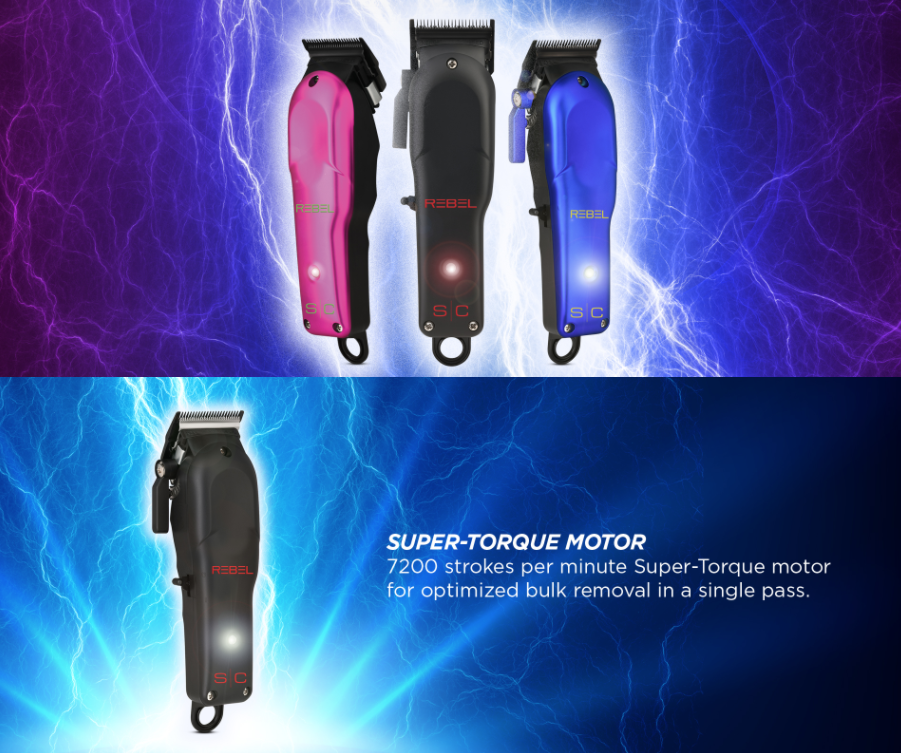 Rebel - Professional Super-Torque Modular Cordless Hair Clipper